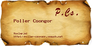Poller Csongor névjegykártya